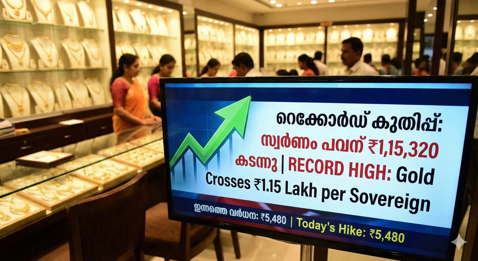 സ്വർണവില റെക്കോർഡ് - കേരളത്തിൽ സ്വർണം പവന് 1,15,320 രൂപ കടന്നു - Kerala Gold Rate Record High January 2026